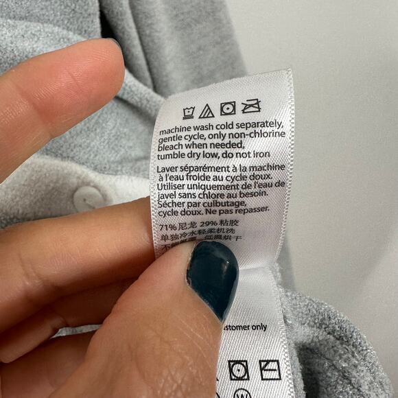 Barefoot Dreams Gray & White Trim Button Front Cardigan - Picture 9 of 9